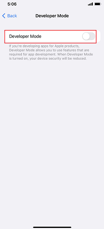 How To Enable Developer Mode On Ios Or Above