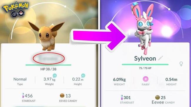 Eevee pode evoluir para Sylveon usando o nome em Pokémon Go